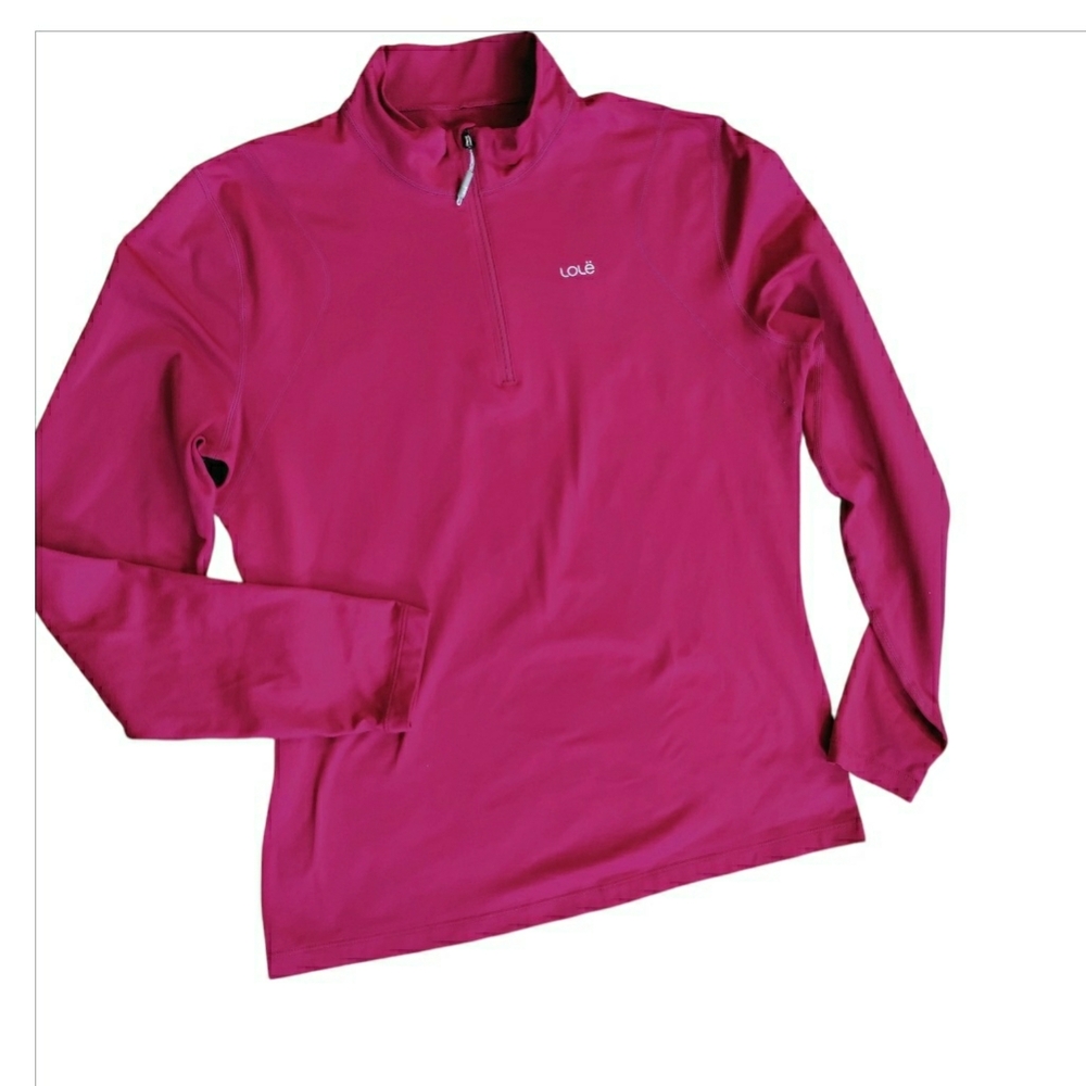 Lole 1/4 Zip Activewear Long Sleeve Top Sporty Knit Gym Outdoor Training Stretch